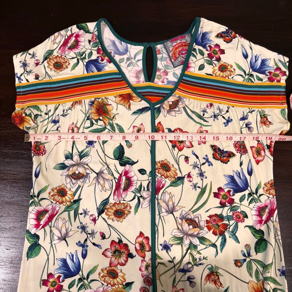 Johnny Was Felix Trapeze Midi Dress XS Boho Eclectic Maximalist - Picture 6 of 7